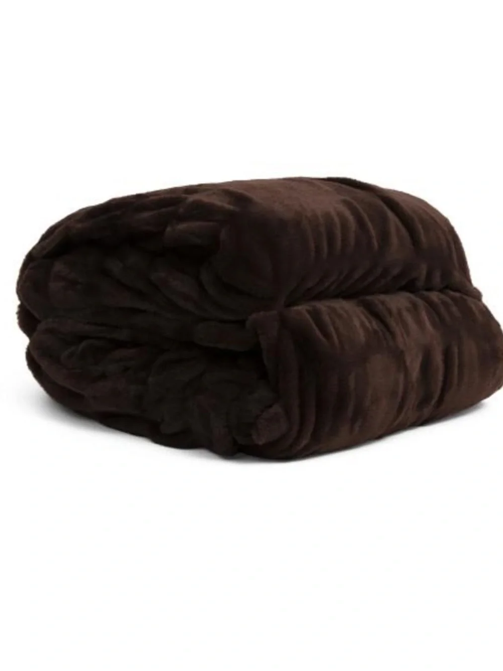 Rachel Zoe Plush Faux Fur Blanket - Dark Chocolate